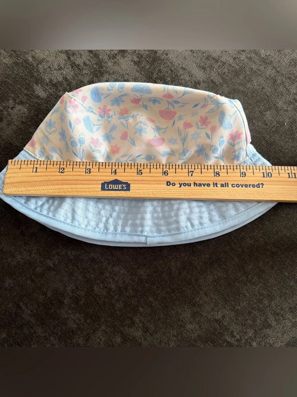 Toddler Girls Floral Bucket Hat with Frozen Print - Light Blue & Pink